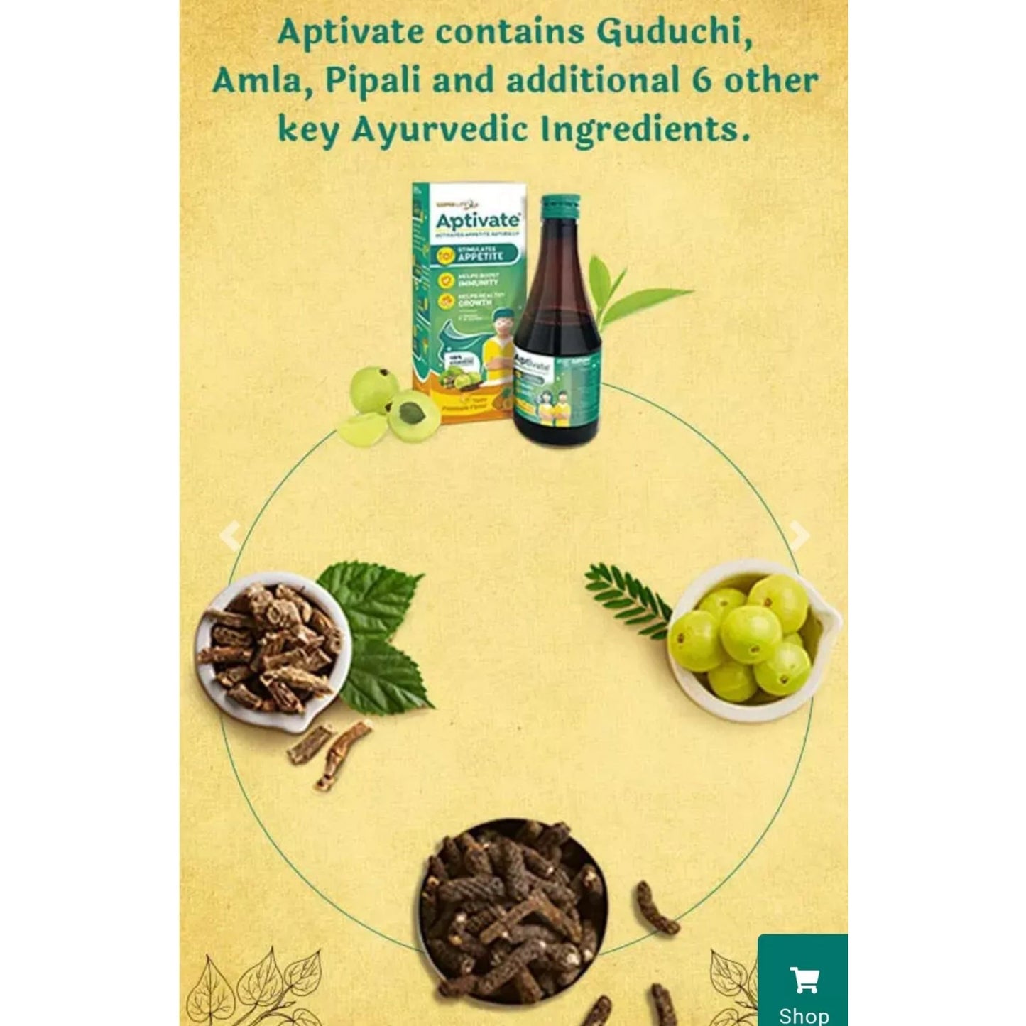 Aptivate Syrup – 100% Ayurvedic Appetite Stimulant for Children | Boosts Immunity | 200ml