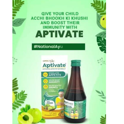 Aptivate Syrup – 100% Ayurvedic Appetite Stimulant for Children | Boosts Immunity | 200ml